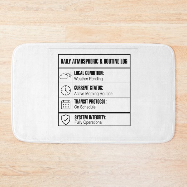 Item preview, Funny Daily Routine Log Tech Sticker Sarcastic Weather Status Report Decal designed and sold by MadCatDesign77.