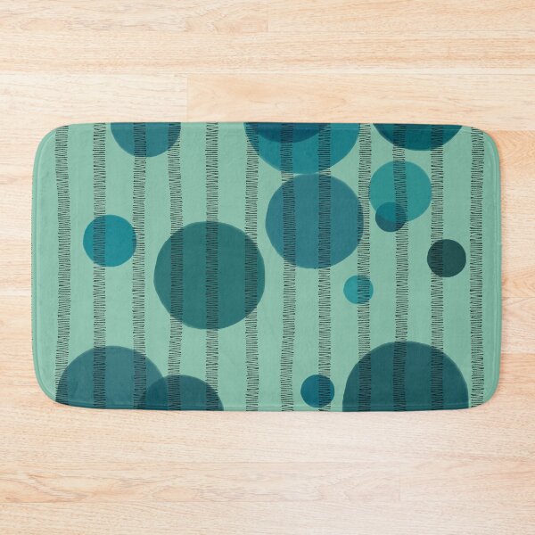 Item preview, Abstract composition with blue bubbles and disrupted stripes 86 designed and sold by StefanStudioArt.