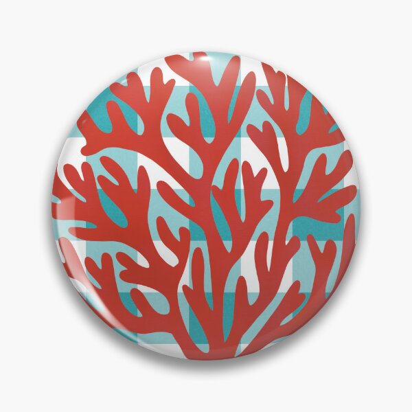 Item preview, Blue plaid and coral designed and sold by Ana Gorozpe.