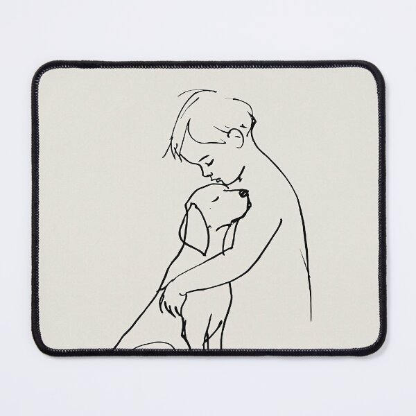 Item preview, Child Embracing a German Shorthaired Pointer designed and sold by lautir.