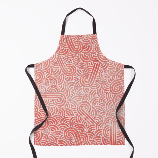 Item preview, Peach echo and white swirls doodles designed and sold by savousepate.