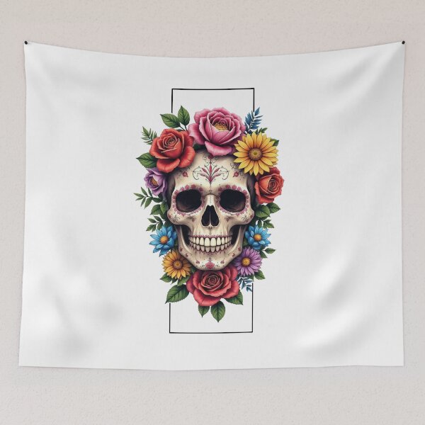 Item preview, Skull With Flowers designed and sold by Ufeniksa.