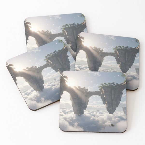 Item preview, Sky Arches – Epic Floating Islands Fantasy Art designed and sold by LittleBigGifts.