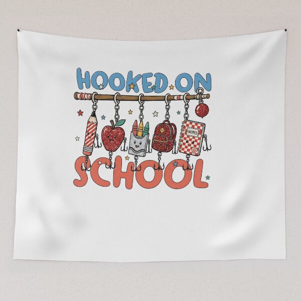Item preview, Hooked On School Fishing Kids Cute Teacher designed and sold by KroghDs.