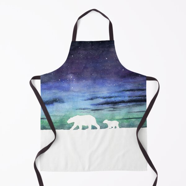 Item preview, Aurora borealis and polar bears (light version) designed and sold by savousepate.