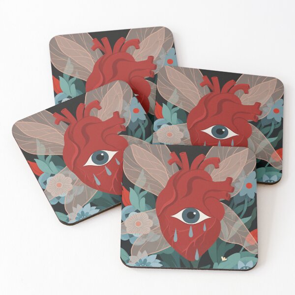 Item preview, Surreal Anatomical Heart with Eye Illustration designed and sold by minbadesign.