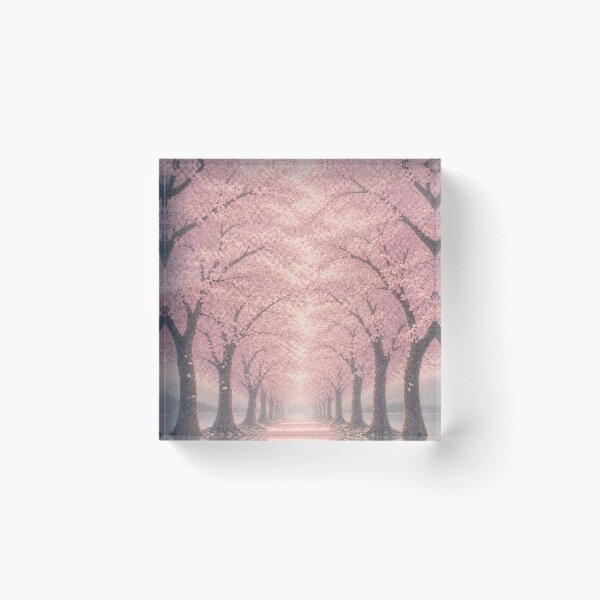 Item preview, Cherry Blossom Tunnel Wall Art – Japanese Sakura Avenue, Pink Spring Landscape Poster, Sticker, Mug & Phone Case designed and sold by Tomoyo Art.