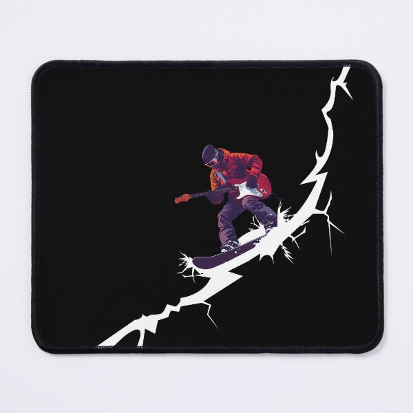 Item preview, Rider on the Storm – Electric Guitar Snowboard Lightning Graphic designed and sold by Mavric Design.