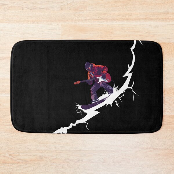 Item preview, Rider on the Storm – Electric Guitar Snowboard Lightning Graphic designed and sold by Mavric Design.