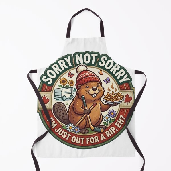 Item preview, Sorry Not Sorry Canadian Beaver Just Out For A Rip Badge designed and sold by Wear Sculpt.