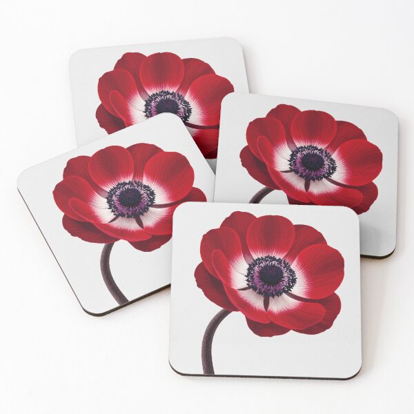 Item preview, Red Anemone Botanical Illustration designed and sold by minbadesign.