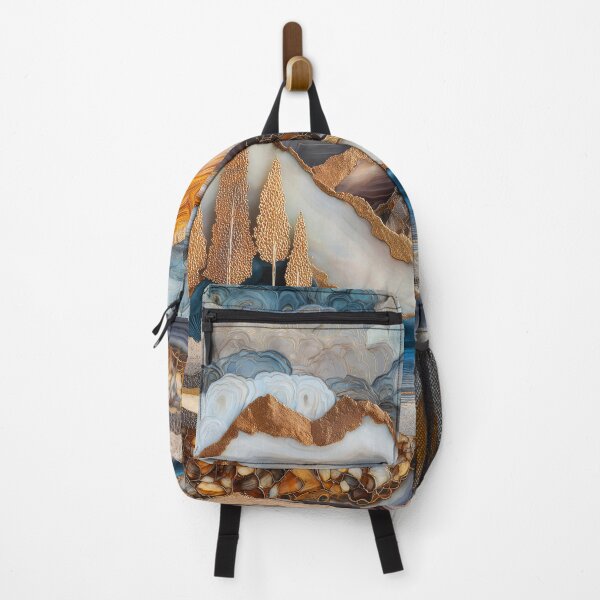 Item preview, Mountain and River Scenery Geode Art designed and sold by MargaretWiktor.