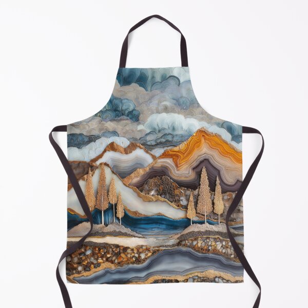 Item preview, Mountain and River Scenery Geode Art designed and sold by MargaretWiktor.