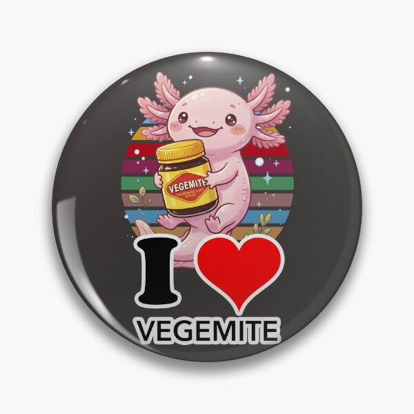 Item preview, Cute Axolotl I Love Vegemite Retro Sunset Aesthetic designed and sold by LOVEARTDESIGN.