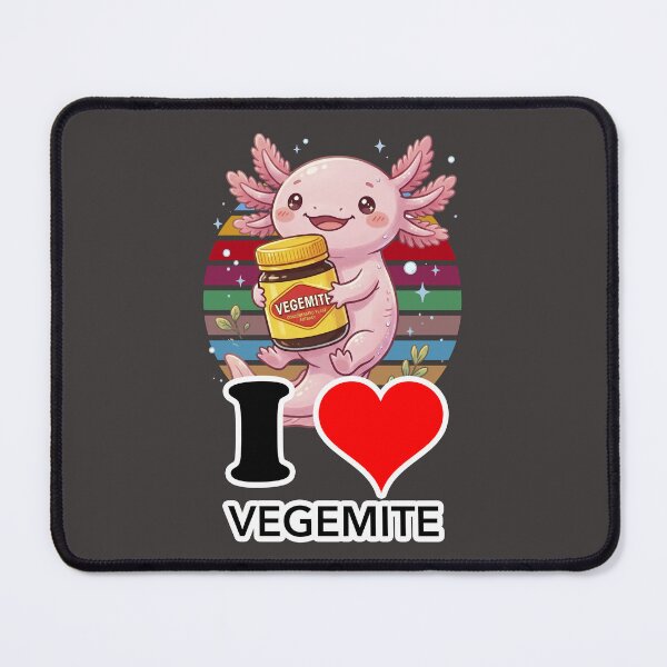 Item preview, Cute Axolotl I Love Vegemite Retro Sunset Aesthetic designed and sold by LOVEARTDESIGN.