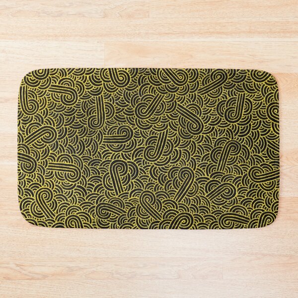 Item preview, Black and faux golden swirls doodles designed and sold by savousepate.