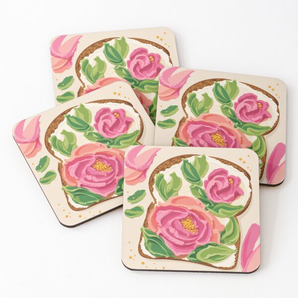 Item preview, Floral Toast Botanical Food Illustration designed and sold by minbadesign.