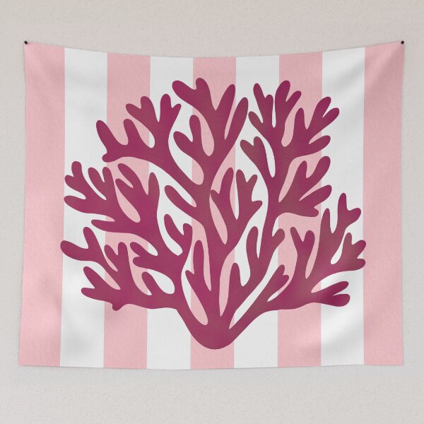 Item preview, Red coral and pink stripes designed and sold by Ana Gorozpe.