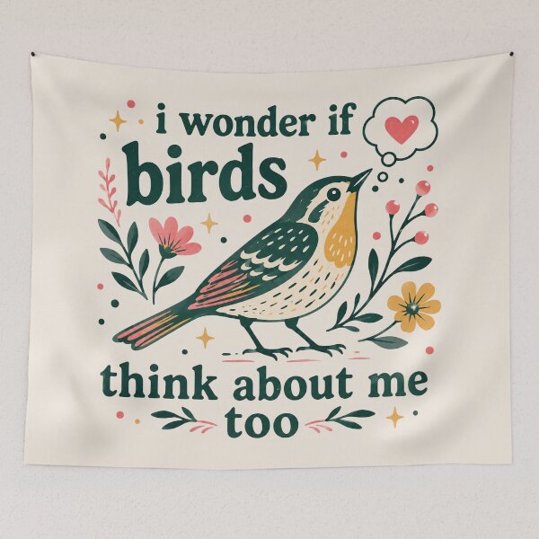 Item preview, I Wonder If Birds Think About Me Too Bird Shirt, Funny Bird Watching T-Shirt designed and sold by Sprinkle12345.