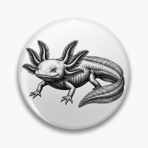 Item preview, Realistic bold line axolotl designed and sold by Minimalisticaly.