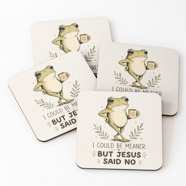 Item preview, I Could Be Meaner But Jesus Said No Frog Shirt, Funny Christian T-Shirt designed and sold by Sprinkle12345.