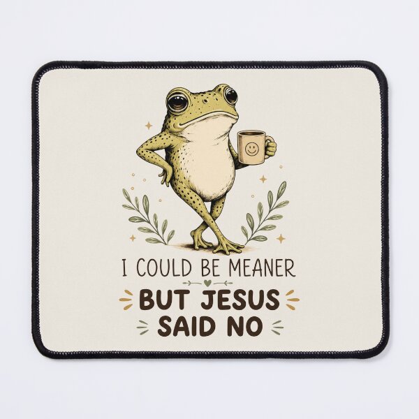 Item preview, I Could Be Meaner But Jesus Said No Frog Shirt, Funny Christian T-Shirt designed and sold by Sprinkle12345.
