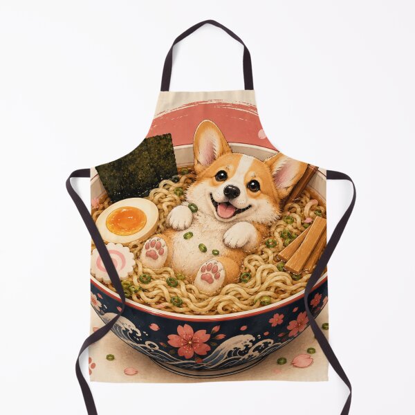 Item preview, Cute Kawaii Corgi Ramen Bowl Japanese Art designed and sold by TinyLegs.