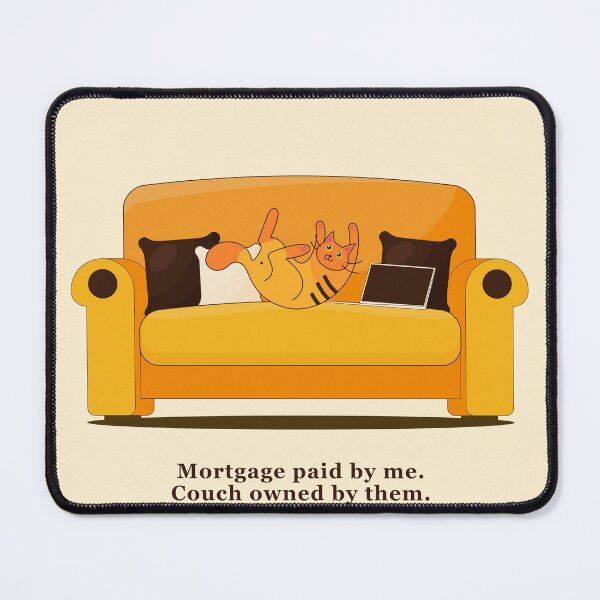 Item preview, Funny Cat Couch Owner Humor Minimalist Art Gift designed and sold by Paw-Soul.