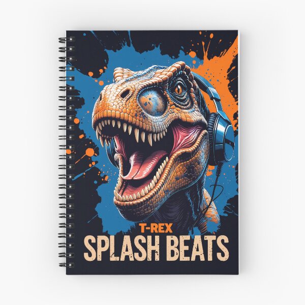 Item preview, T-REX Splash Beats - Funny Dinosaur DJ Music Splatter Art designed and sold by Structure-Blue.