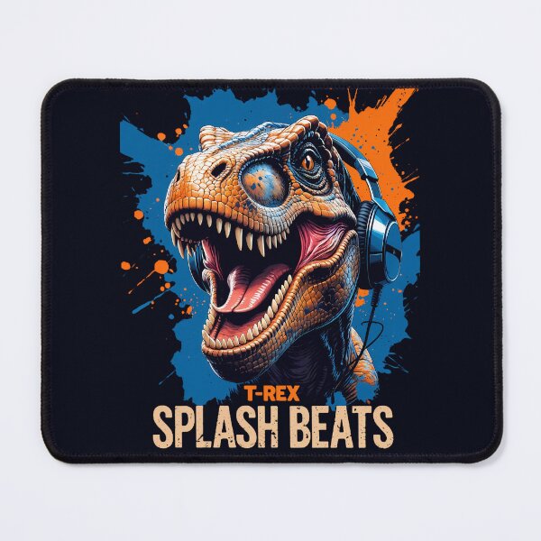 Item preview, T-REX Splash Beats - Funny Dinosaur DJ Music Splatter Art designed and sold by Structure-Blue.