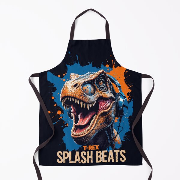 Item preview, T-REX Splash Beats - Funny Dinosaur DJ Music Splatter Art designed and sold by Structure-Blue.