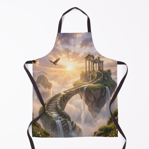 Item preview, Spiral Stone Staircase – Epic Floating Islands Fantasy Art designed and sold by LittleBigGifts.
