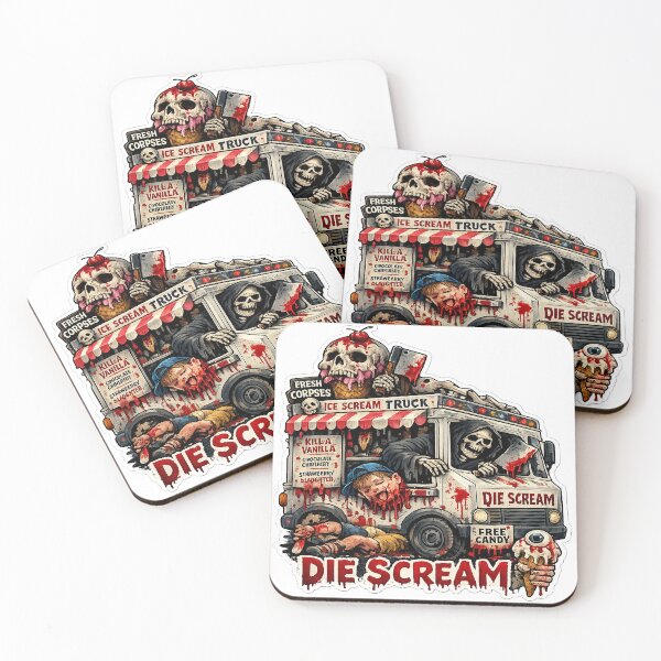Item preview, DIE SCREAM – Twisted Ice Cream Truck From Hell | Extreme Dark Humor Horror Art designed and sold by Alchemy Forge.