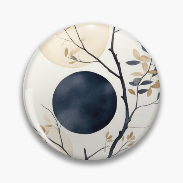 Item preview, Modern Japandi Botanical Moon Phase Art designed and sold by NNCollection.
