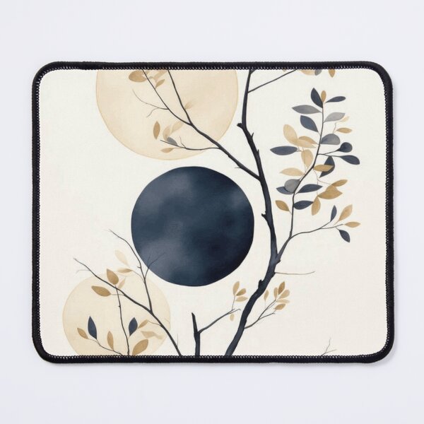 Item preview, Modern Japandi Botanical Moon Phase Art designed and sold by NNCollection.