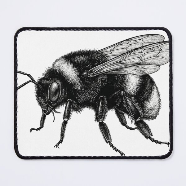 Item preview, Realistic bold line bumblebee designed and sold by Minimalisticaly.