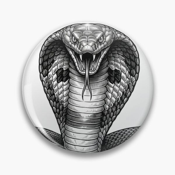 Item preview, Realistic bold line king cobra designed and sold by Minimalisticaly.