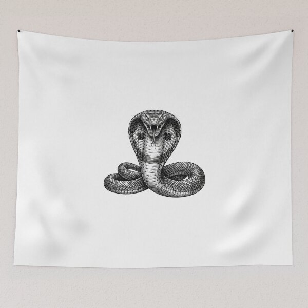 Item preview, Realistic bold line king cobra designed and sold by Minimalisticaly.