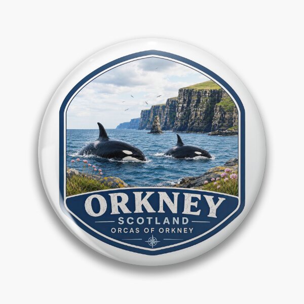 Item preview, Orcas of Orkney Scotland Coastal Wildlife Travel Design designed and sold by NewNomads.