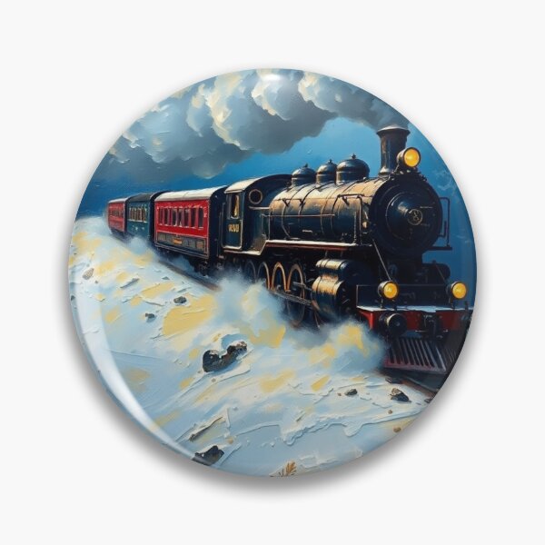 Item preview, A steam train on a mountian. designed and sold by oldMastersofart.