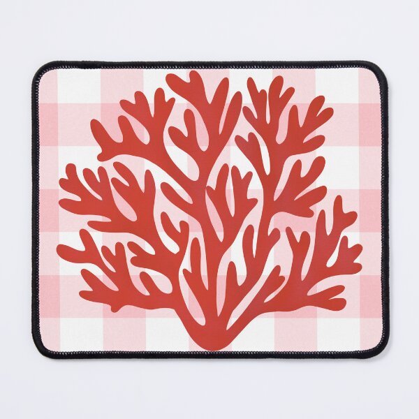 Item preview, Pink plaid and red coral designed and sold by Ana Gorozpe.