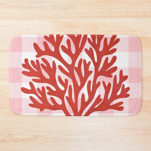 Item preview, Pink plaid and red coral designed and sold by Ana Gorozpe.