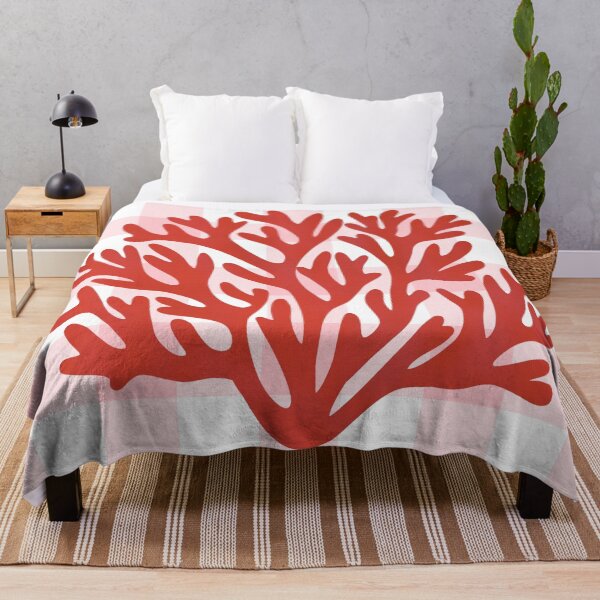 Item preview, Pink plaid and red coral designed and sold by Ana Gorozpe.