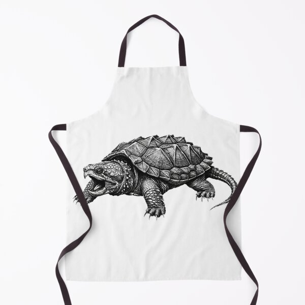 Item preview, Realistic bold line alligator snapping turtle designed and sold by Minimalisticaly.