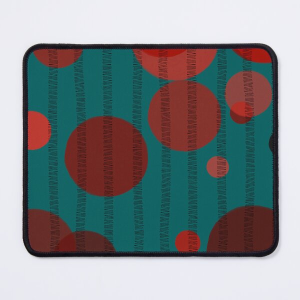 Item preview, Abstract composition with red bubbles and disrupted stripes 05 designed and sold by StefanStudioArt.