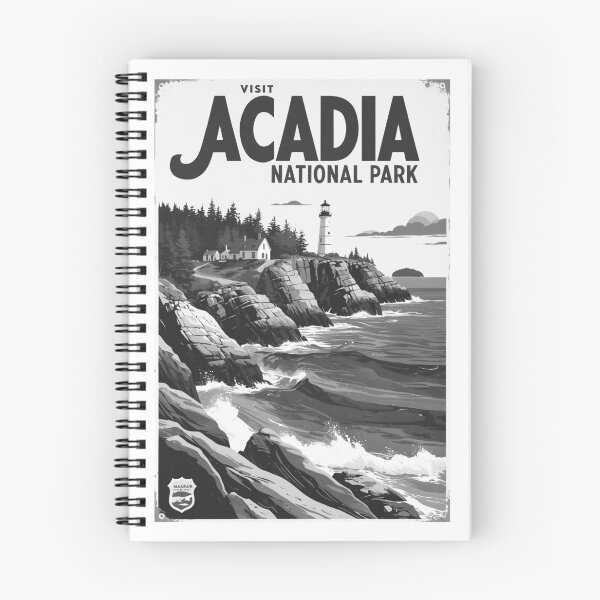 Item preview, Acadia Lighthouse Black White Travel Sticker designed and sold by bobparduephoto.