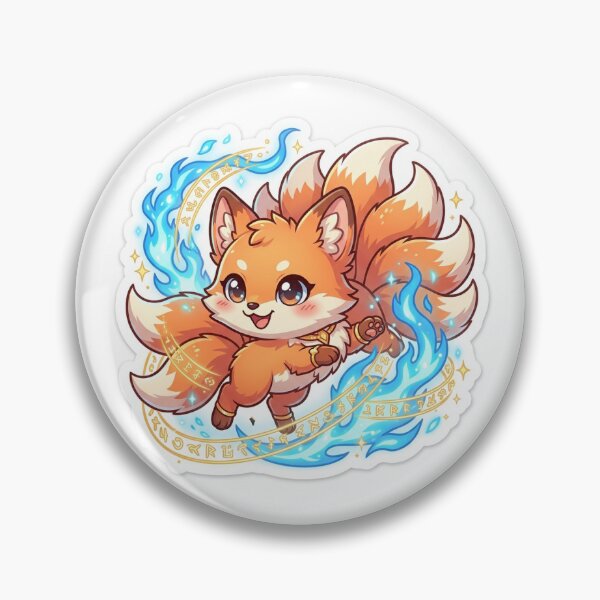 Item preview, Cute Nine-Tailed Fox Spirit Chibi Sticker Illustration designed and sold by uegi.