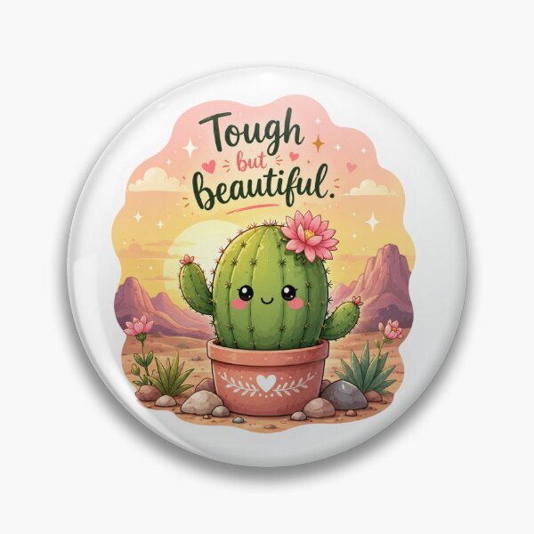 Item preview, Cute Desert Cactus Tough But Beautiful Sunset Sticker designed and sold by Snikdha.