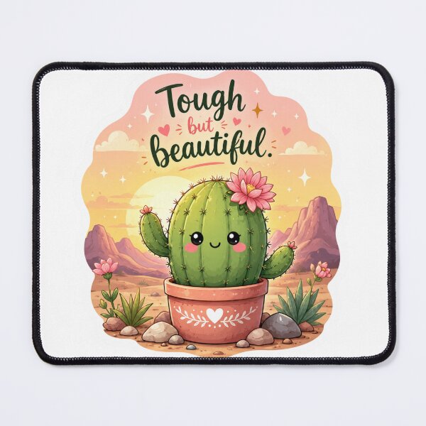 Item preview, Cute Desert Cactus Tough But Beautiful Sunset Sticker designed and sold by Snikdha.