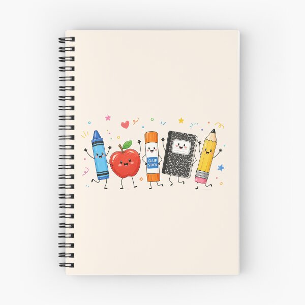 Item preview, Funny Teacher Life, Back to School Teacher Gift, Preschool Teacher, Cute Crayon Apple Pencil Notebook designed and sold by Sprinkle12345.
